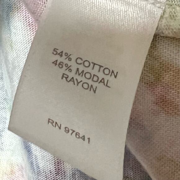 PureJill J Jill Size Large Pastel Watercolor Tunic Top Loungewear Pockets Boho - Picture 7 of 7